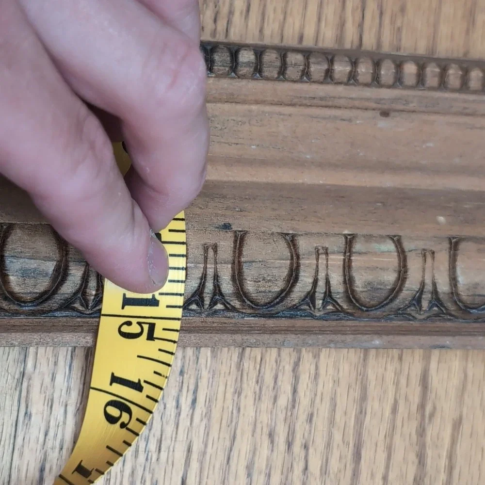 Vintage Ornate Wood Picture Frame 18x15 Brown Decorative Carving The Rose